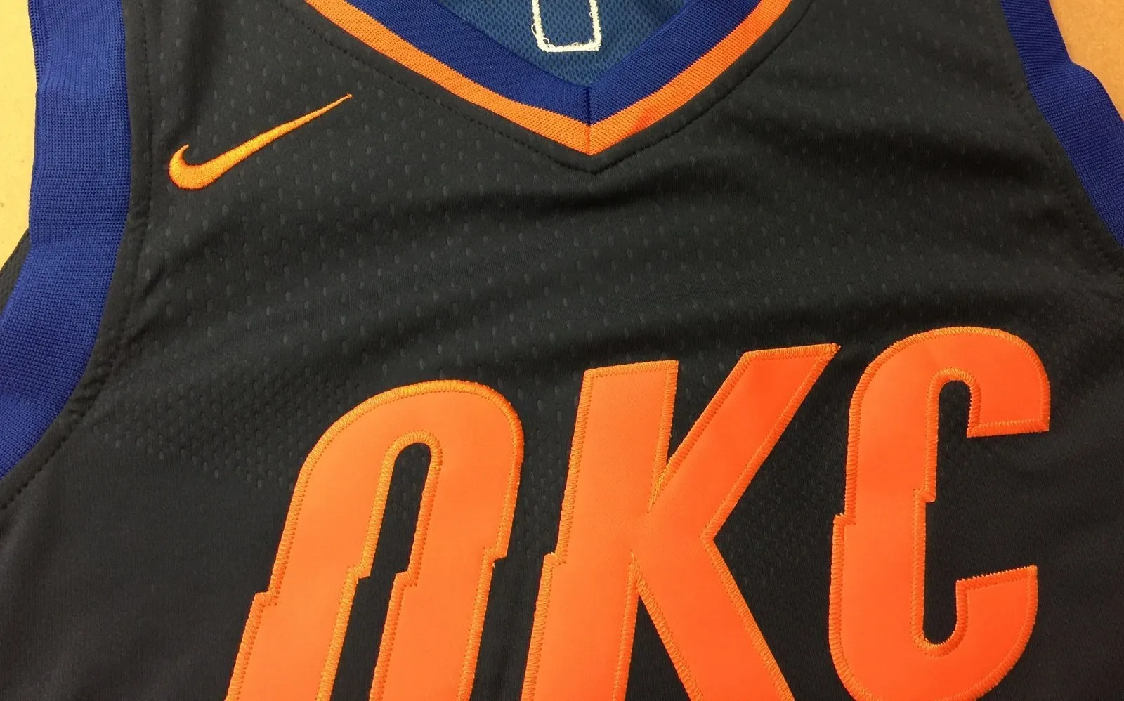 Men 0 Russell Westbrook Jersey Blue Oklahoma City Thunder Authentic Player