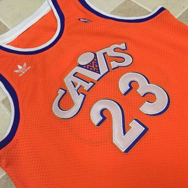 Men 23 Lebron James Jersey Orange Cleveland Cavaliers Swingman Jersey