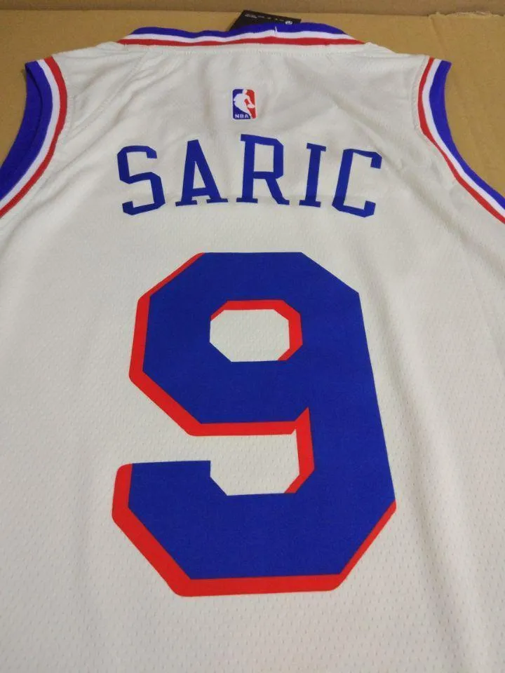 Men 9 Dario Saric Jersey White Philadelphia 76ers Swingman Jersey Fanatics