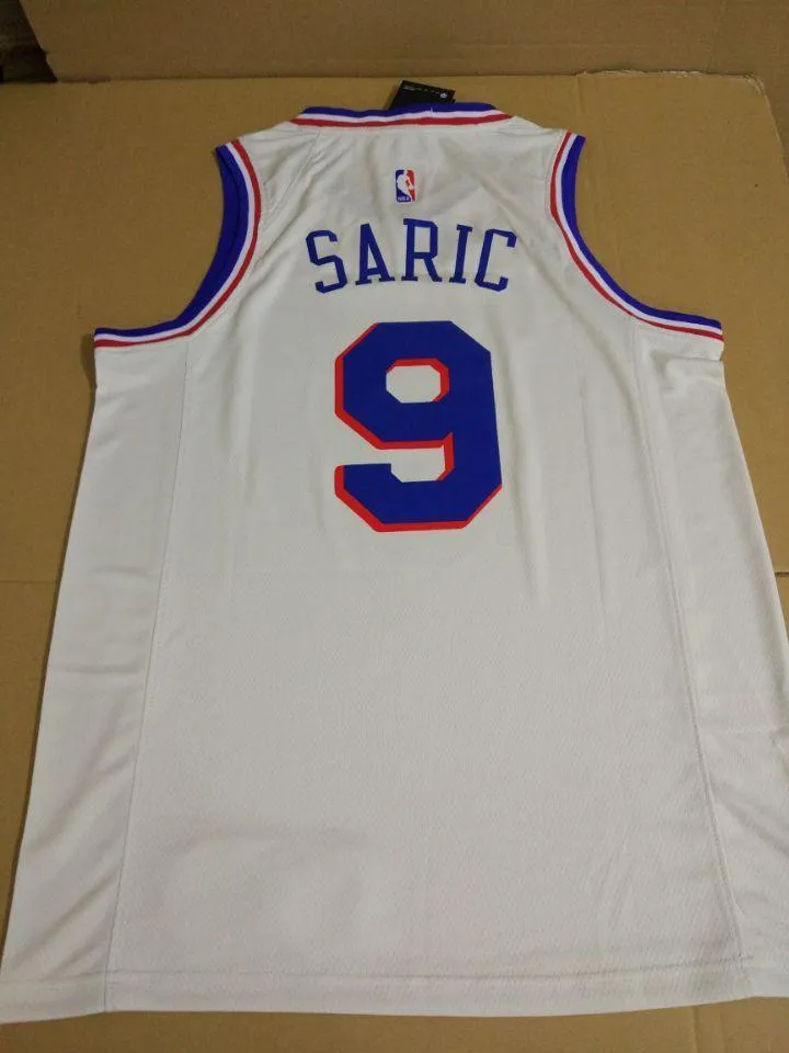 Men 9 Dario Saric Jersey White Philadelphia 76ers Swingman Jersey Fanatics