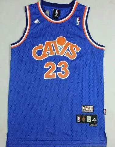 Men CAVS 23 Lebron James Jersey Blue Cleveland Cavaliers Swingman