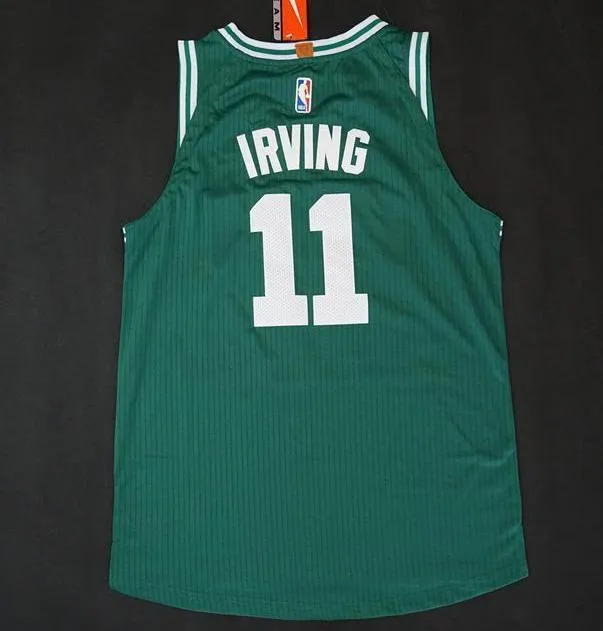 Men Kyrie Irving 11 Jersey Green Boston Celtics Authentic Player