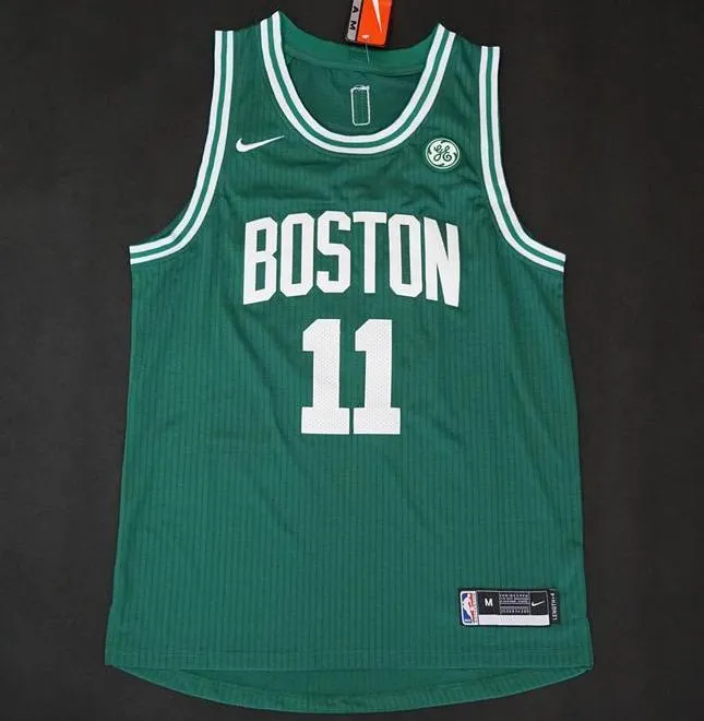 Men Kyrie Irving 11 Jersey Green Boston Celtics Authentic Player