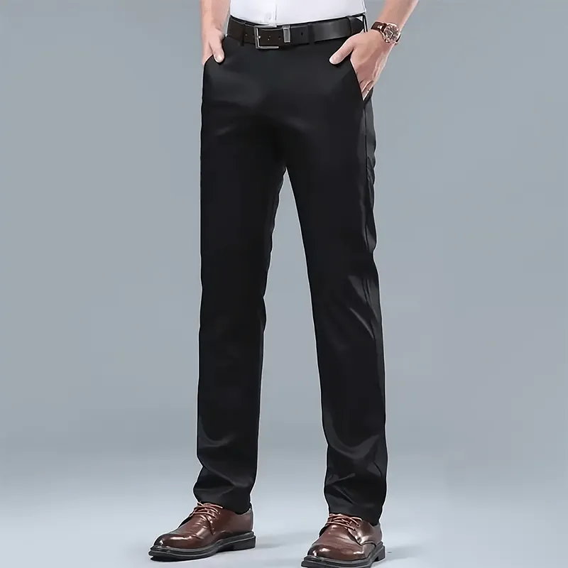 Men’s Dress Pants – Slim Fit – Classic Light Beige Trousers