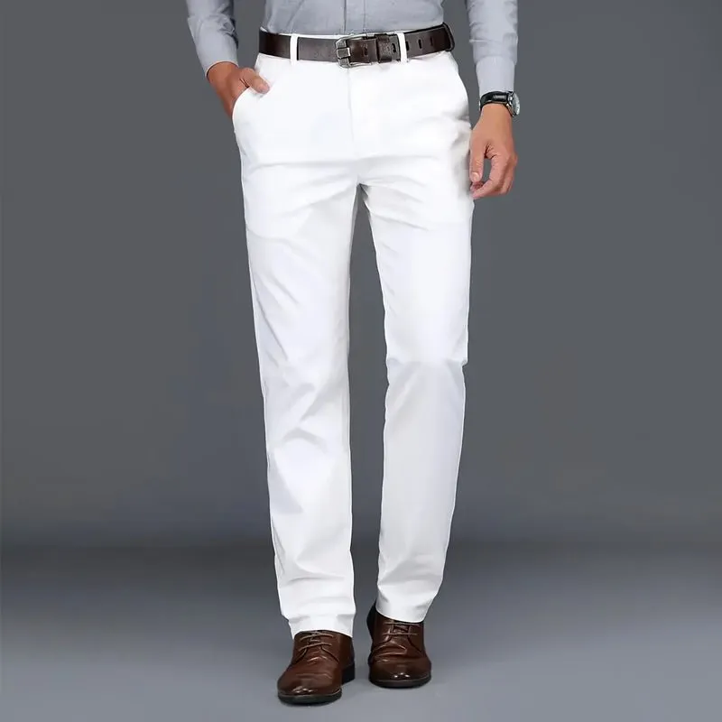 Men’s Dress Pants – Slim Fit – Classic Light Beige Trousers