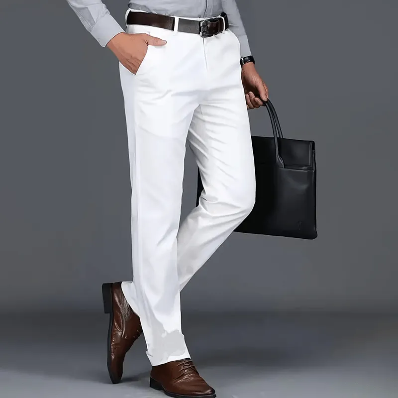 Men’s Dress Pants – Slim Fit – Classic Light Beige Trousers