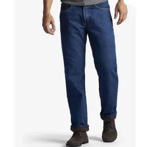 Men's Fleece Lined Relaxed-Fit Straight-Leg Jeans - 2055792