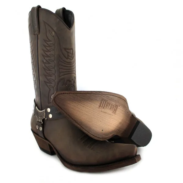 Men's Handmade Cowboy Boots Grey Leather 13 Texanas