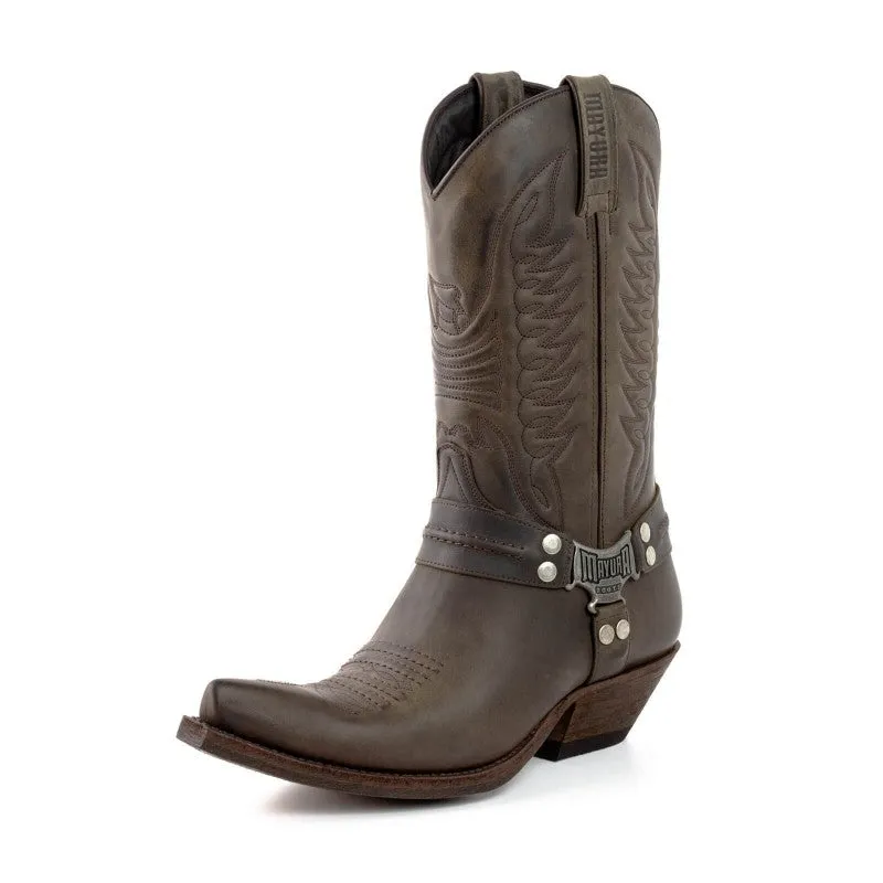 Men's Handmade Cowboy Boots Grey Leather 13 Texanas