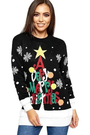 Merry Christmas Snowflake Jumper