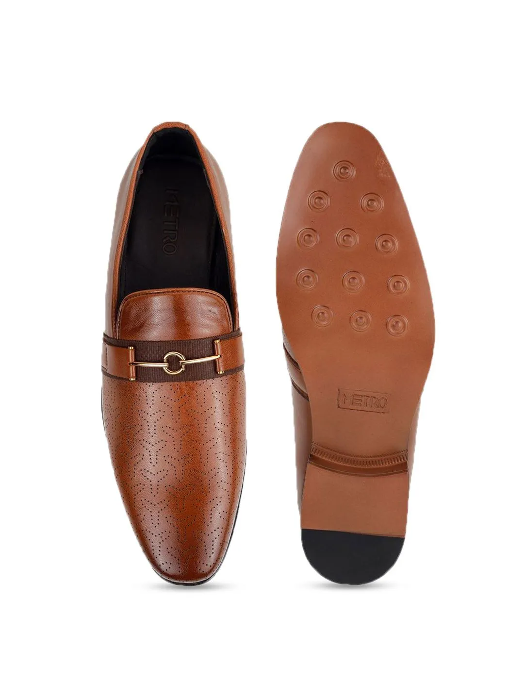 Metro Men Round Toe Formal Loafers