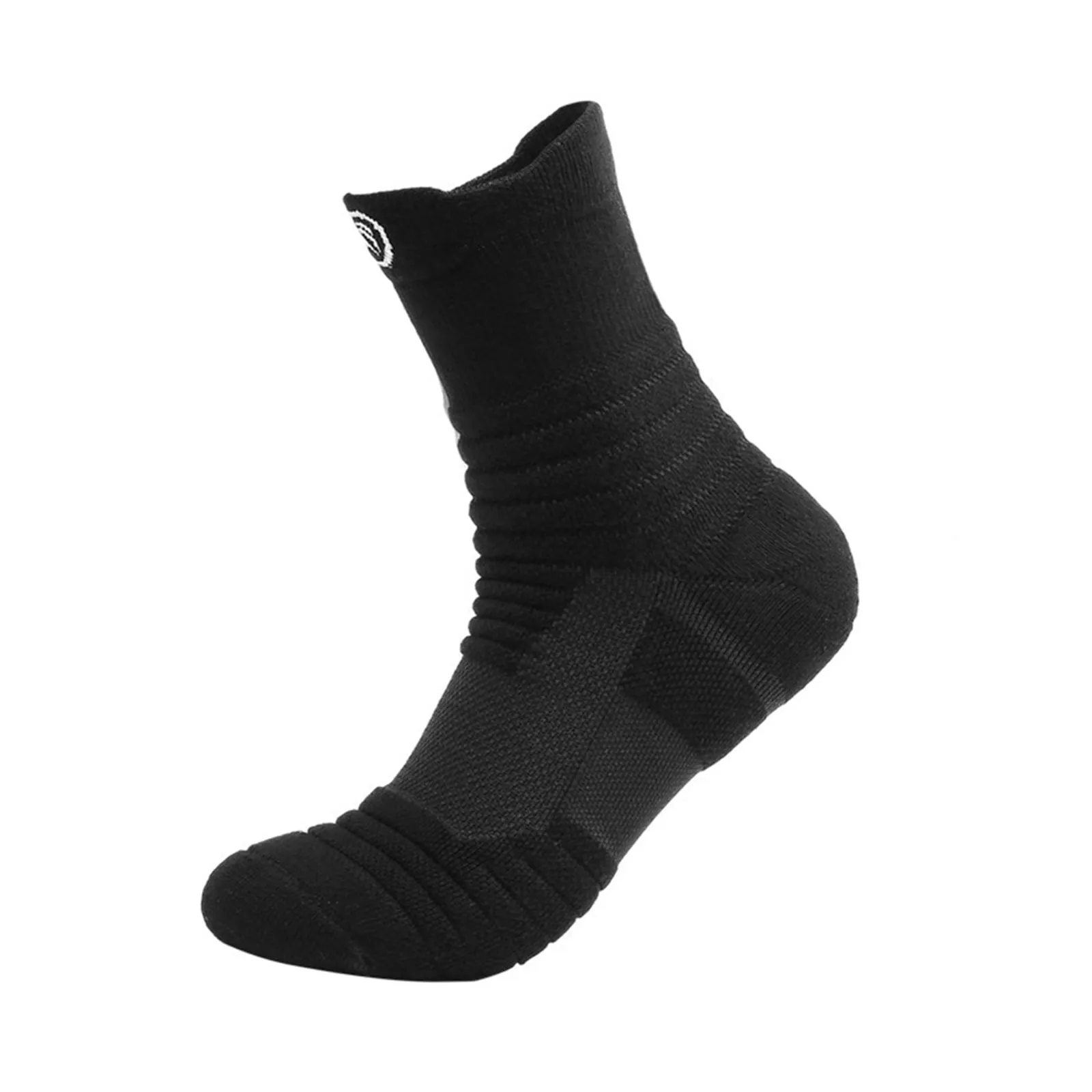 MID TUBE TERRT BOTTOM THICKEN WEARABLE BASKETBALL SPORT SOCK-3 PACKS