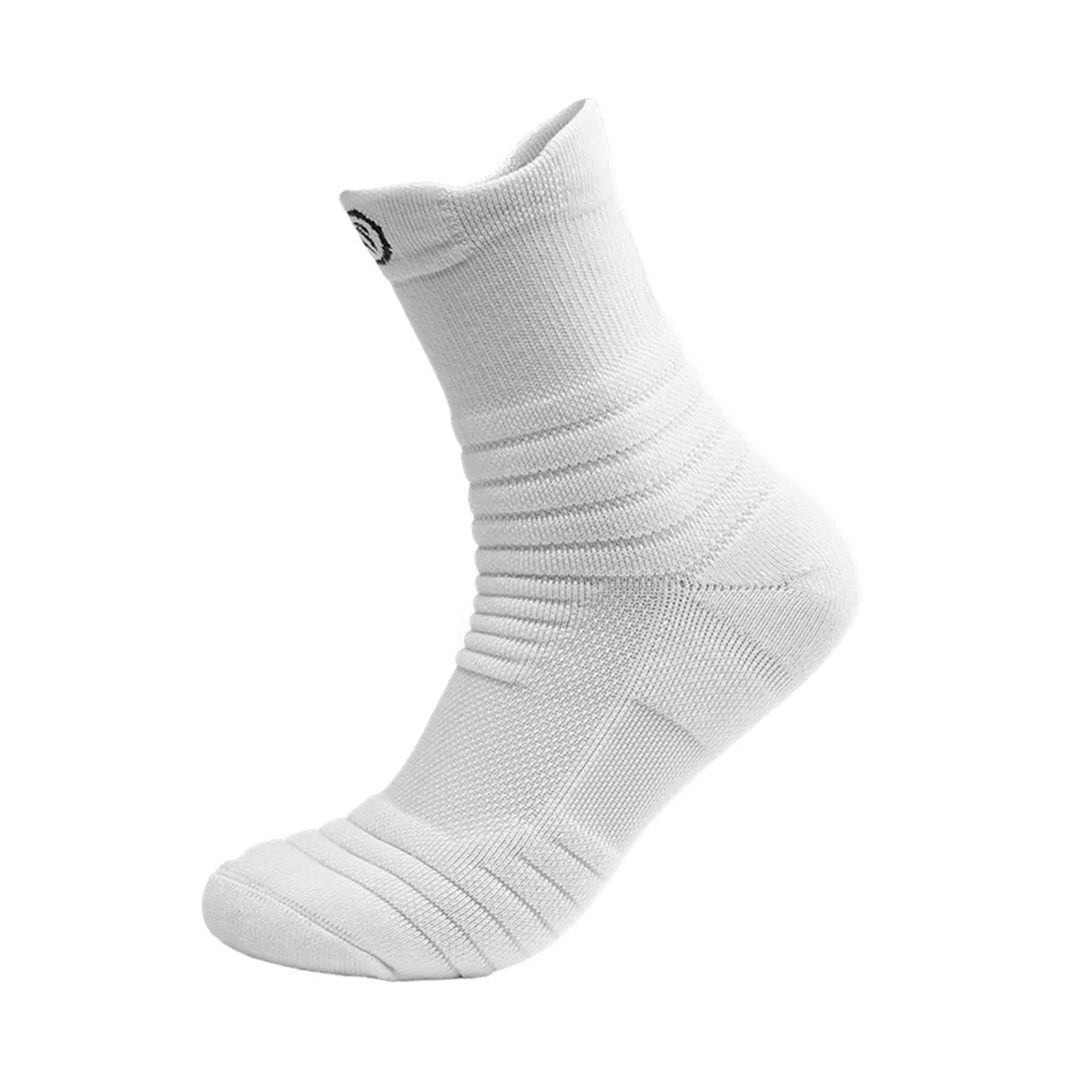 MID TUBE TERRT BOTTOM THICKEN WEARABLE BASKETBALL SPORT SOCK-3 PACKS