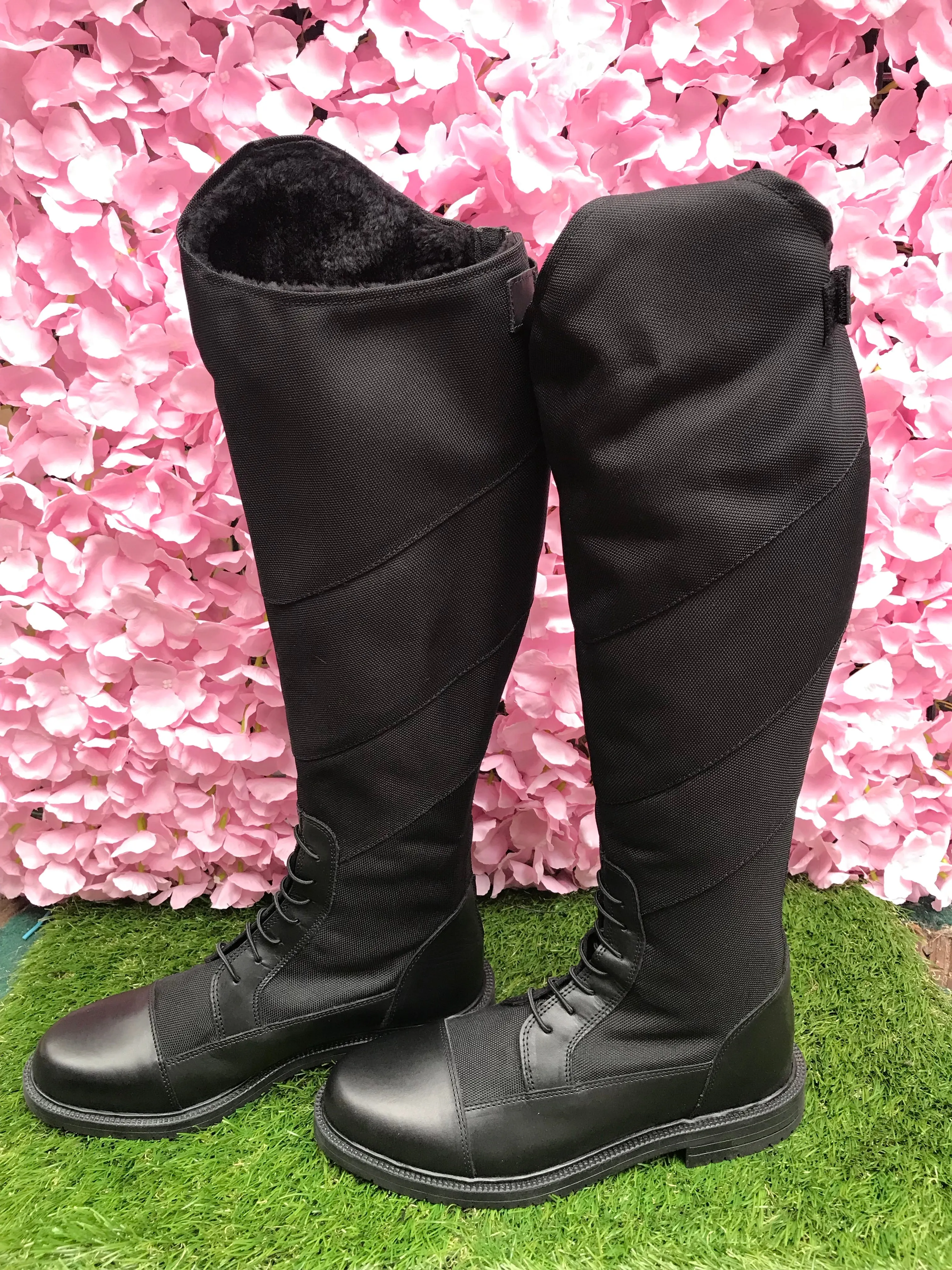 New HKM fleece lined long riding boots with soft cotton outer shell FREE POSTAGE ✅