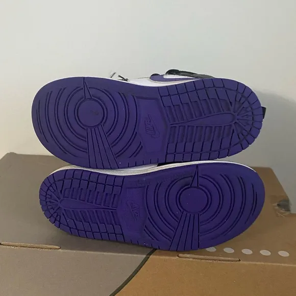 Nike Air Jordan 1 Mid Court Purple Toddler Sneakers- SZ 10 C