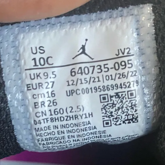 Nike Air Jordan 1 Mid Court Purple Toddler Sneakers- SZ 10 C