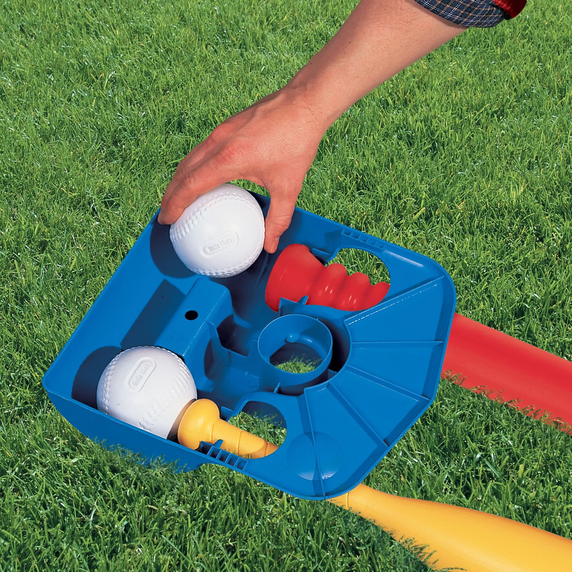 Outdoor T-Ball Set for Toddlers - Bat, 2 Balls - Red Sports Play Set