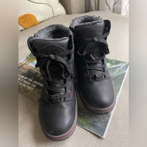Pajar Tavin 2.0 Faux Fur Lined Ankle Boots In Black Size 8