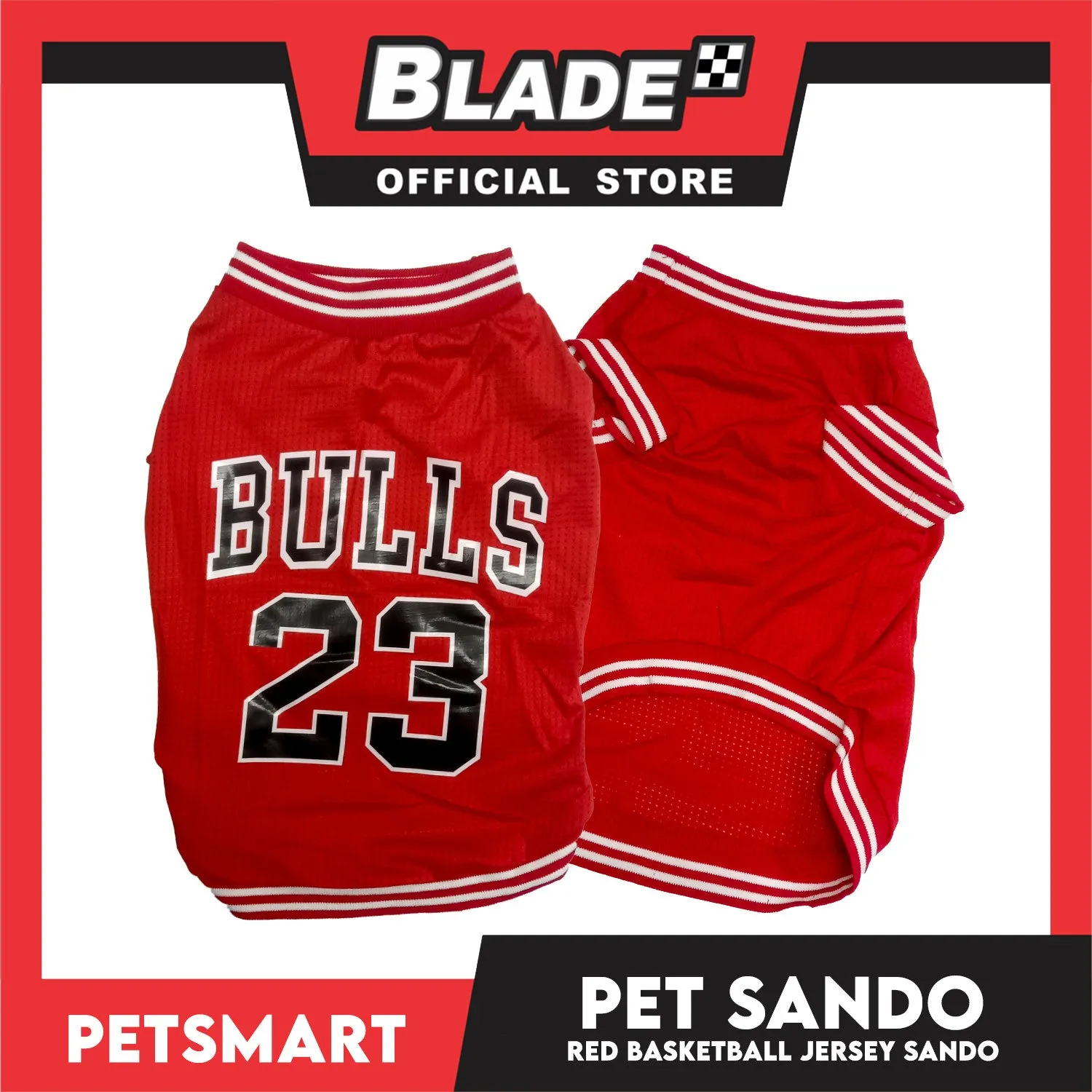 Pet Sando Basketball Jersey Red (Extra Large)