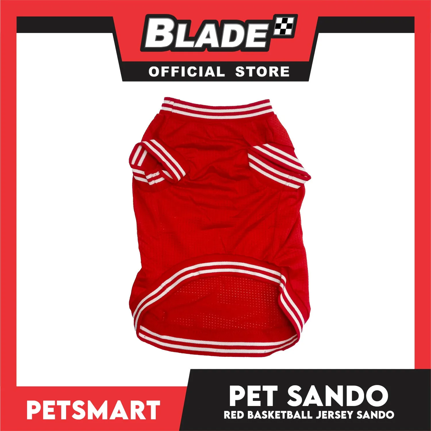 Pet Sando Basketball Jersey Red (Extra Large)