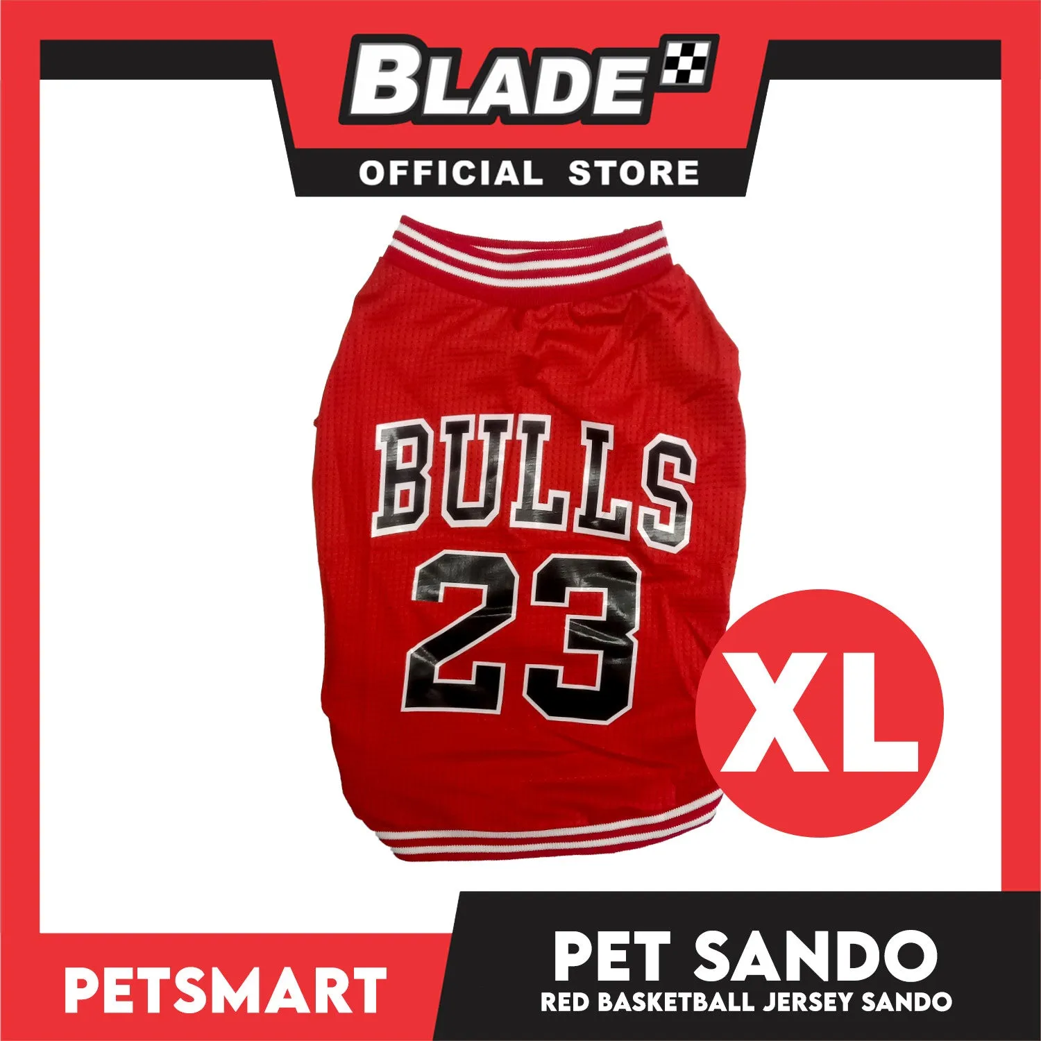 Pet Sando Basketball Jersey Red (Extra Large)