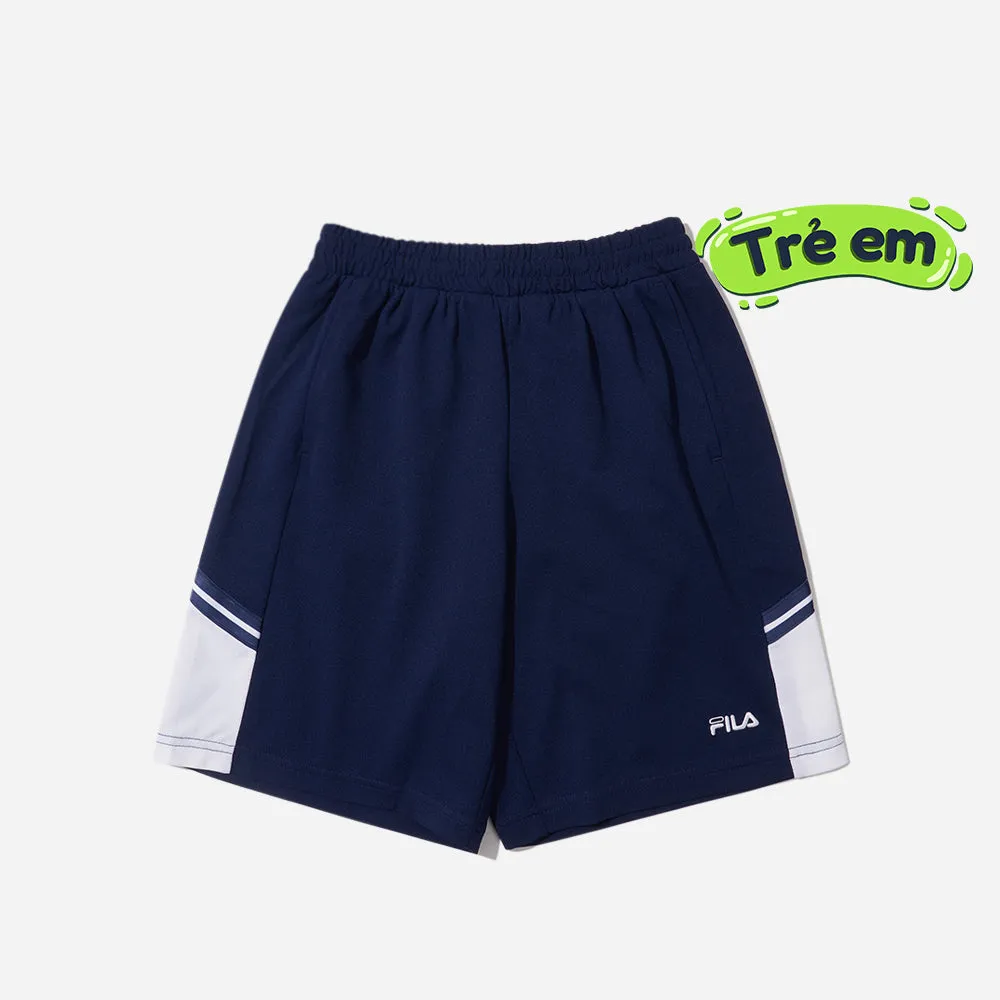 Quần Ngắn Thời Trang Trẻ Em Fila Basketball Warm-Up - Xanh Navy