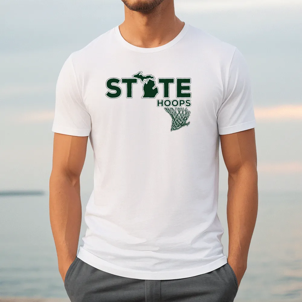 "State Hoops" Men's Crew T-Shirt