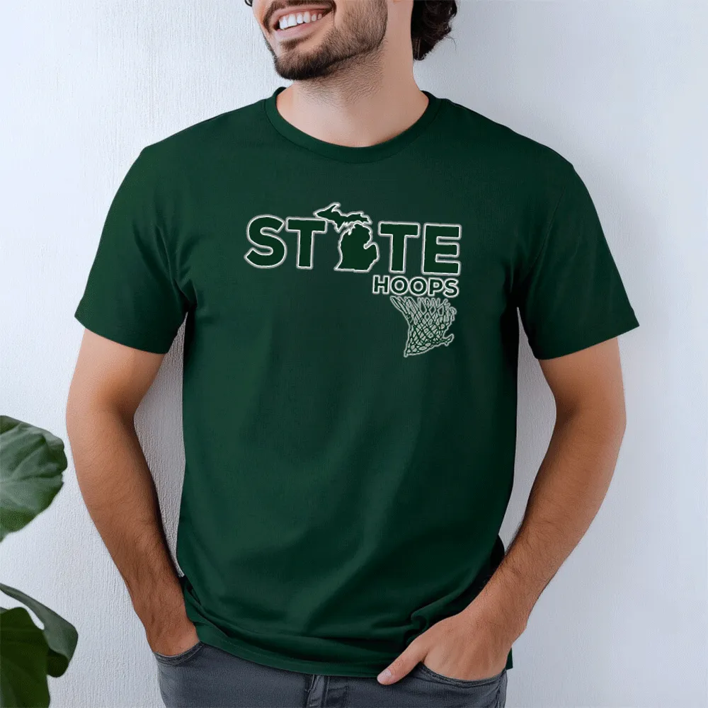 "State Hoops" Men's Crew T-Shirt