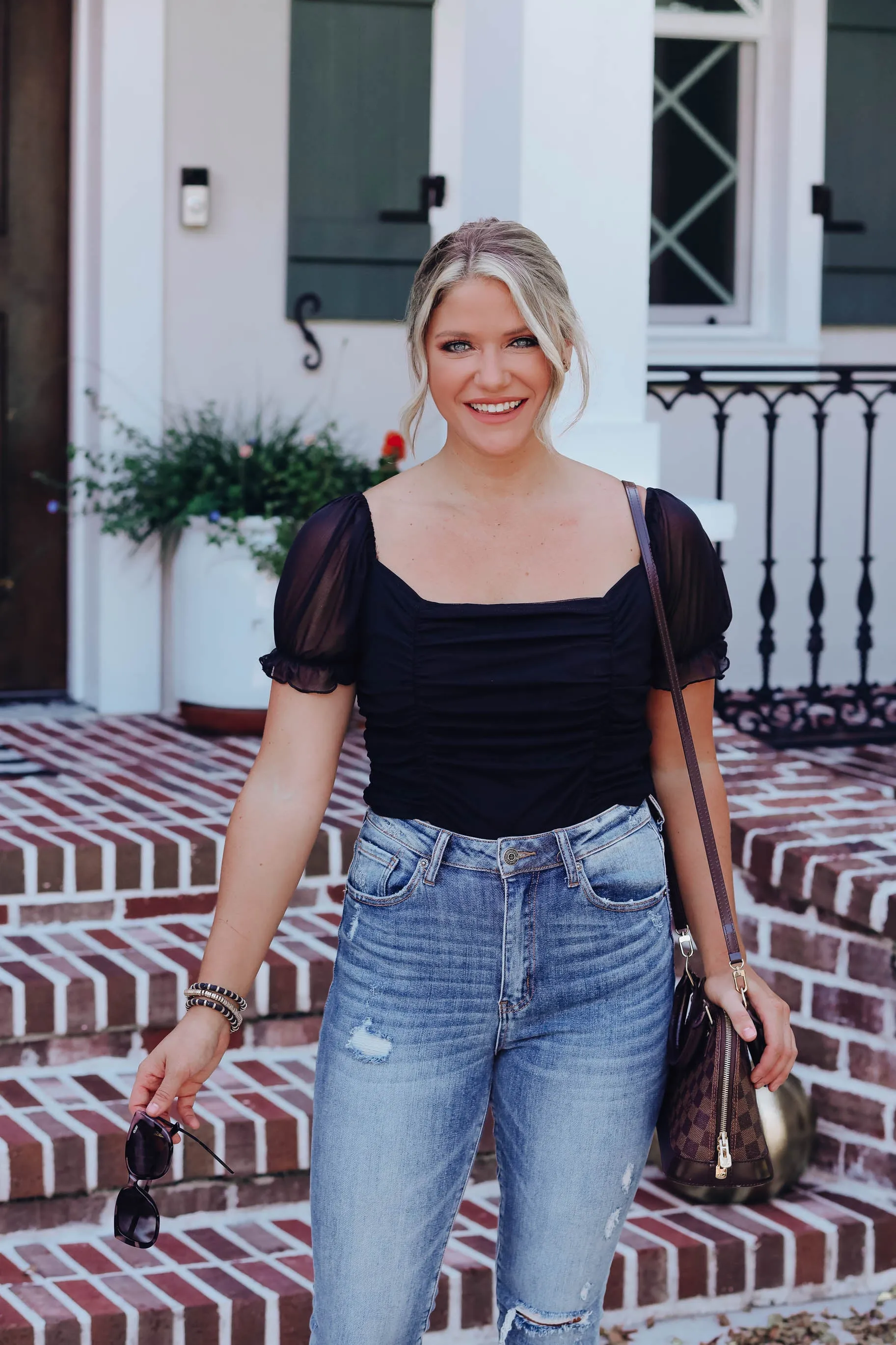 Rosy Black Ruched Crop Top