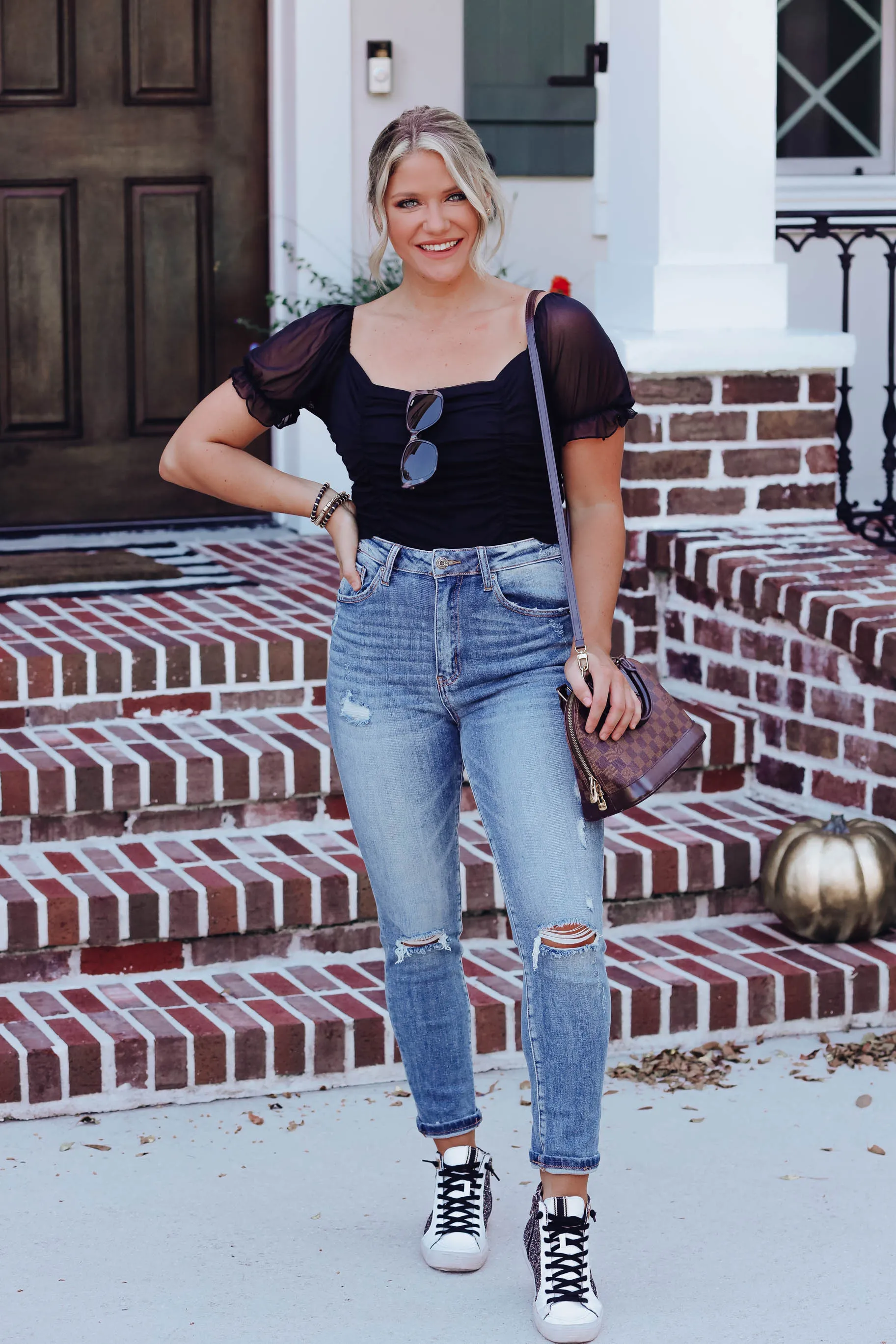 Rosy Black Ruched Crop Top