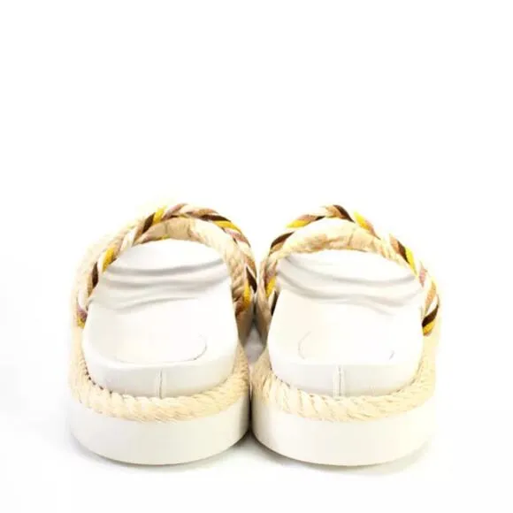Schutz Mel Sporty Oyster Braided Rope Strappy Slide Sandals 9.5 NWB