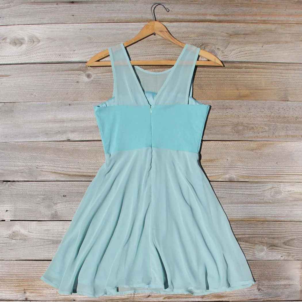 Stone Spell Beaded Dress in Sage