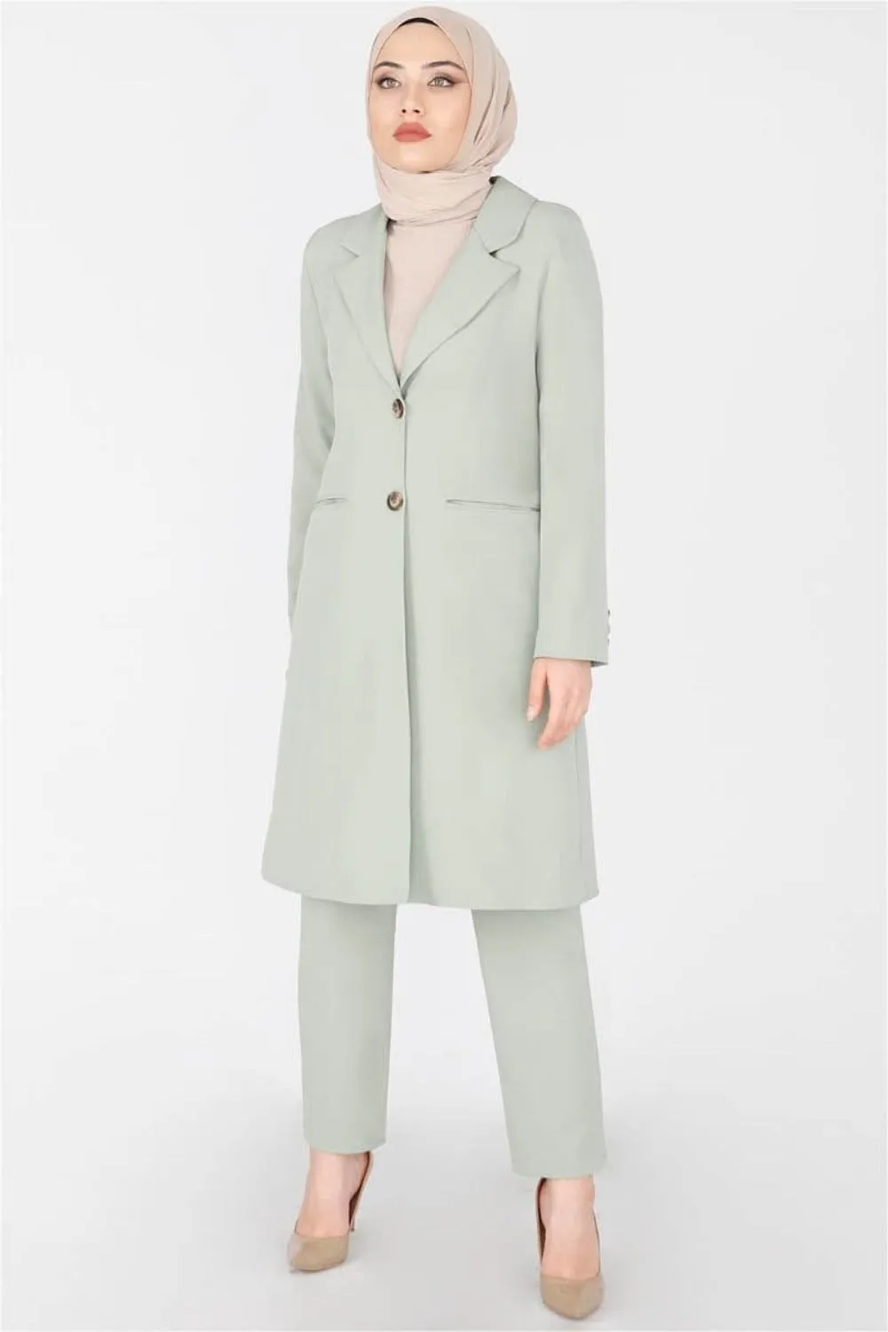 Style Savvy Modest Pant Set | Mint Green