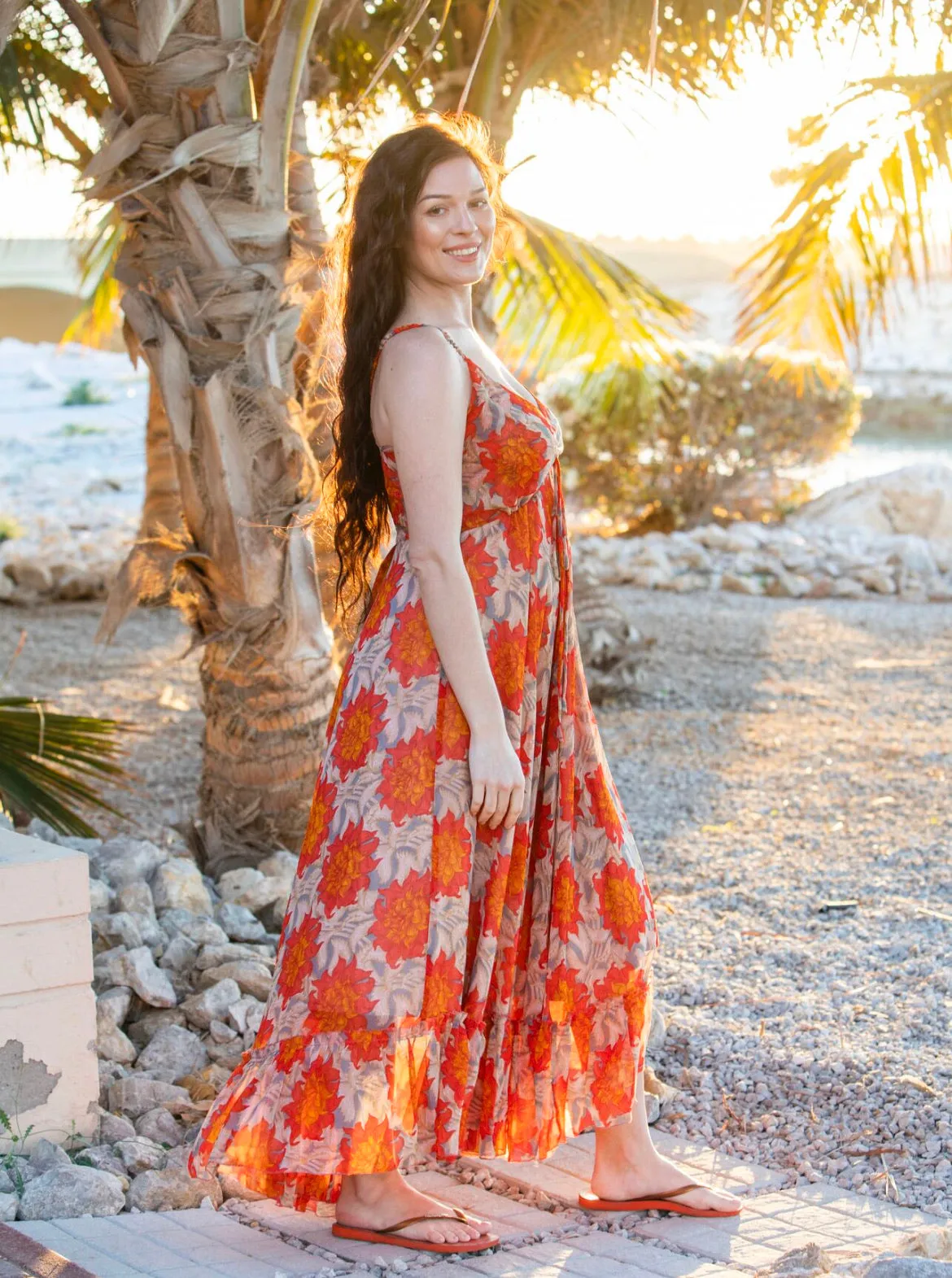 Sunset summer maxi dress