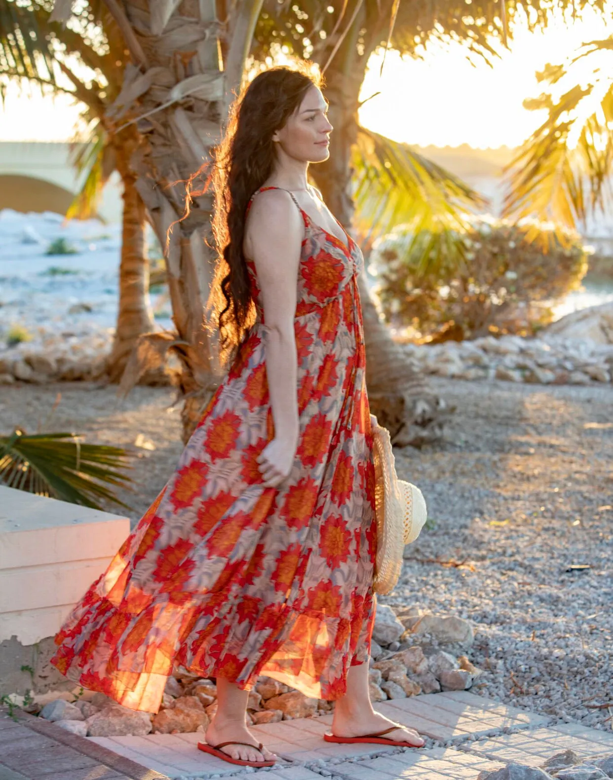 Sunset summer maxi dress