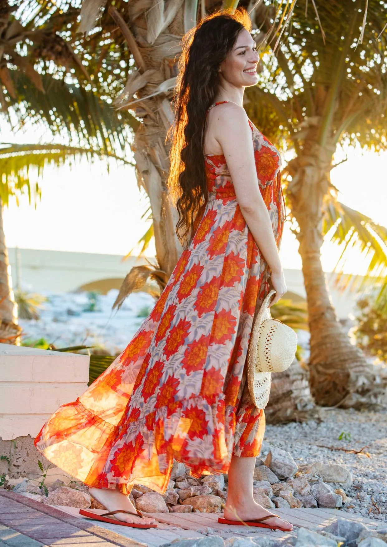 Sunset summer maxi dress