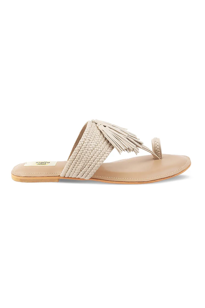 Tassel K Flats Silver