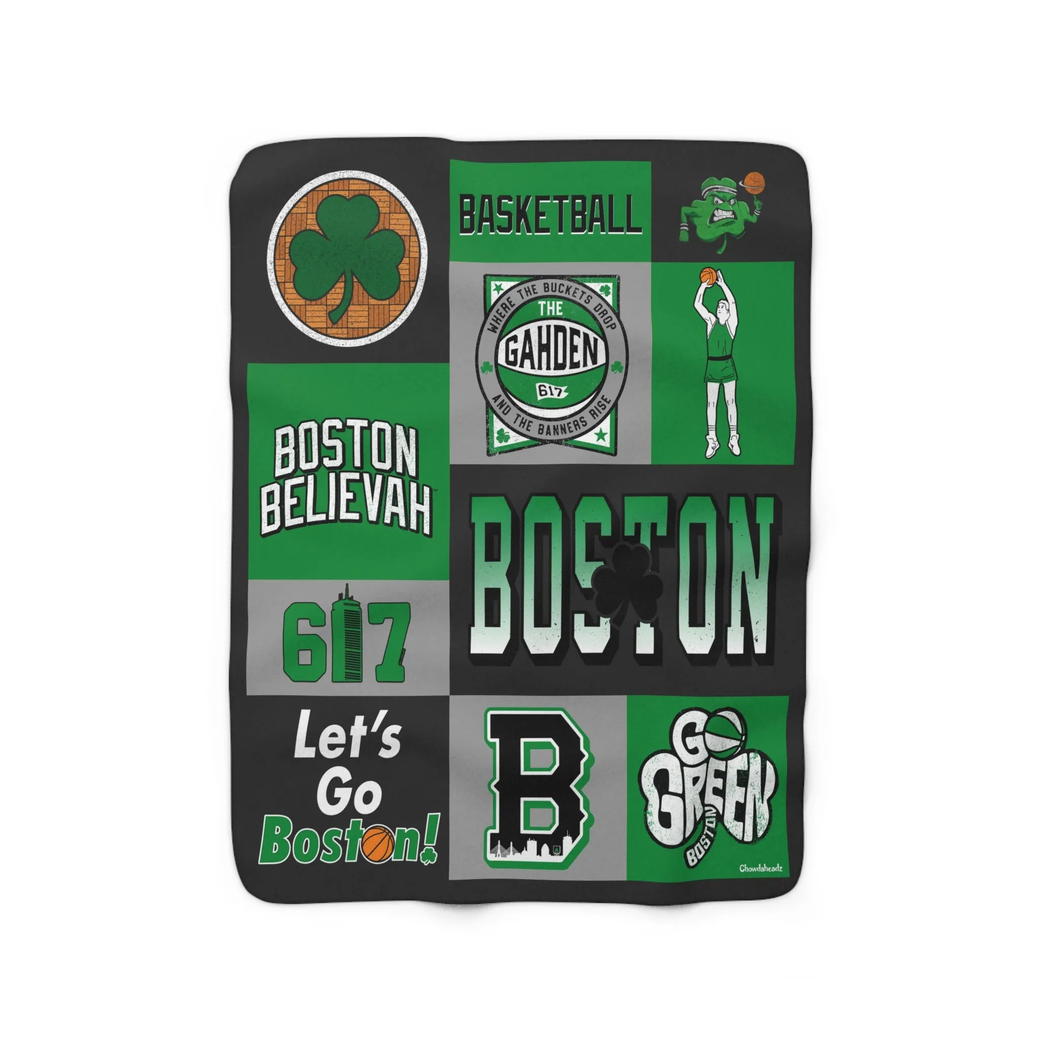 The Best of Black & Green Sherpa Fleece Blanket