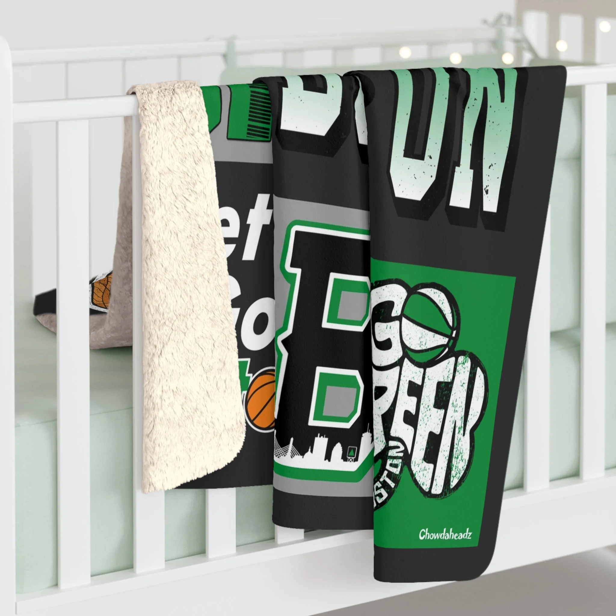 The Best of Black & Green Sherpa Fleece Blanket