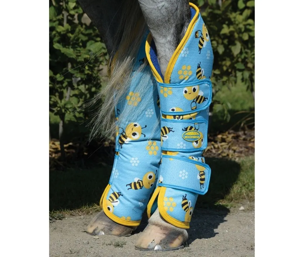 Weatherbeeta Wide Tab Long Travel Boots Bee Print