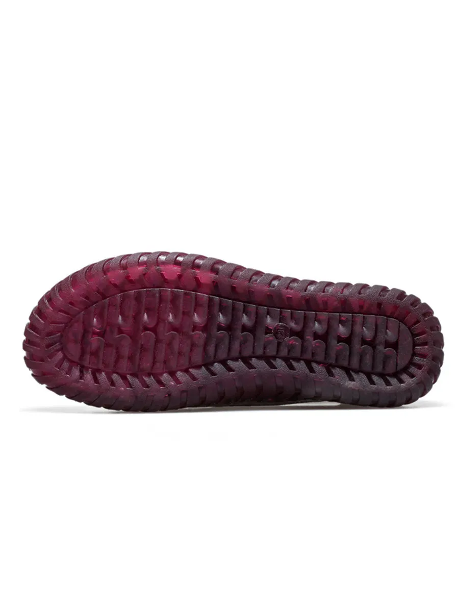 Women Summer Leather Spliced Flat Sandals