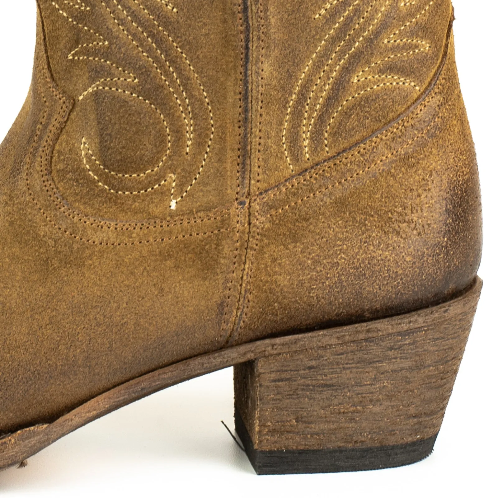 Women's Cowboy Country Western Boots Handmade Suede Brown 2526 